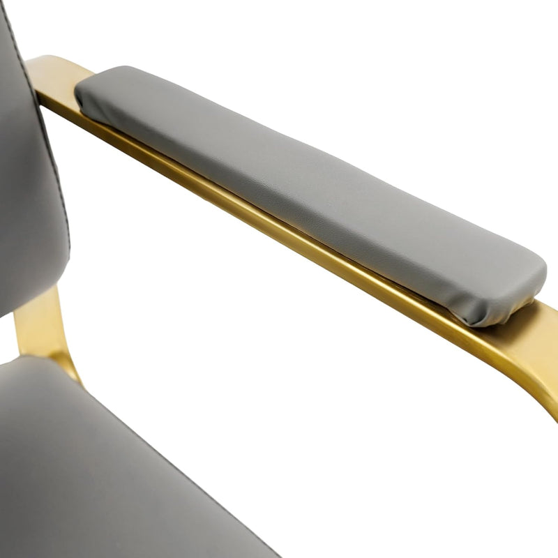 Styling Chair - Grey & Gold 