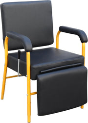 Reclining Shampoo Chair w/ Footrest (Gold)