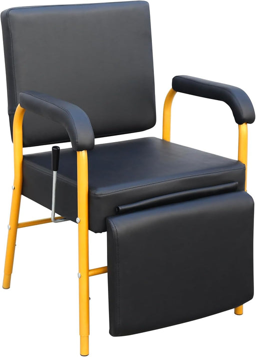 Reclining Shampoo Chair w/ Footrest (Gold)
