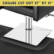 Anti Fatigue Studio Mat - Extra Cushion - 3' x 5' x 1/2'' - Square Base, Semi Circle 