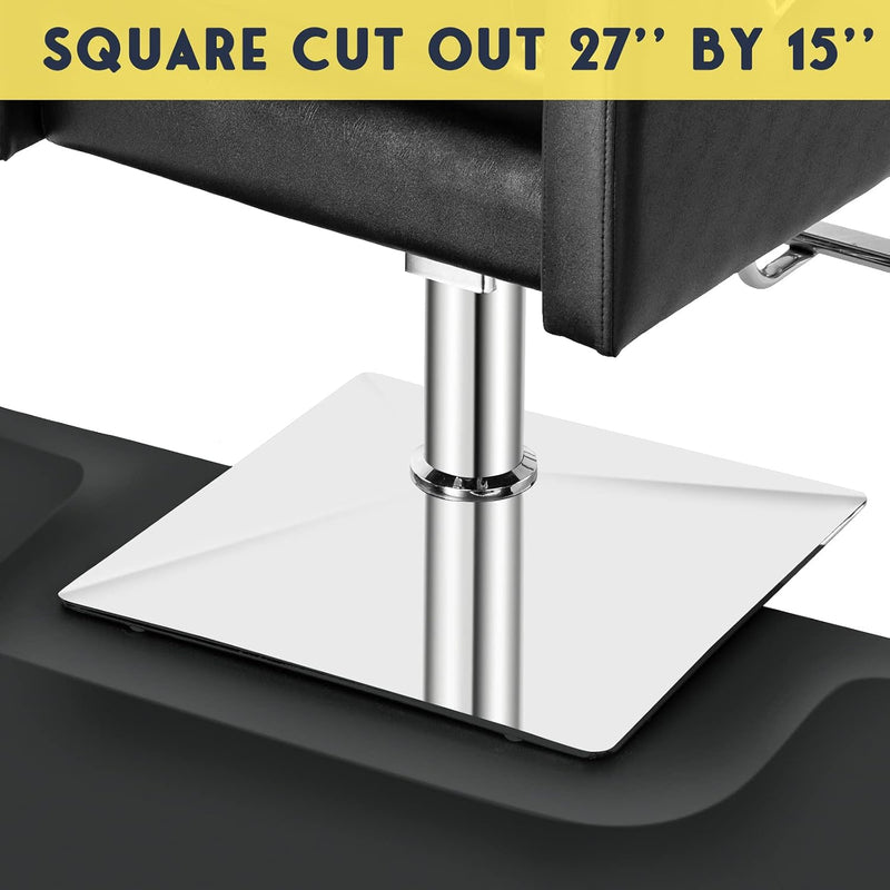 Anti Fatigue Studio Mat - Extra Cushion - 3' x 5' x 1/2'' - Square Base, Semi Circle 