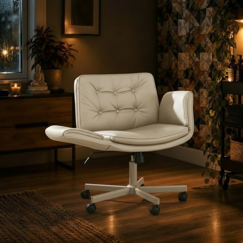 Criss Cross Low Back Studio Chair (Cream)