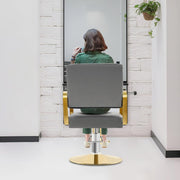 Styling Chair - Grey & Gold 