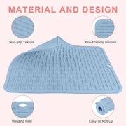 Heat Resistant Silicone Mat - 14" x 11" - Sky Blue 