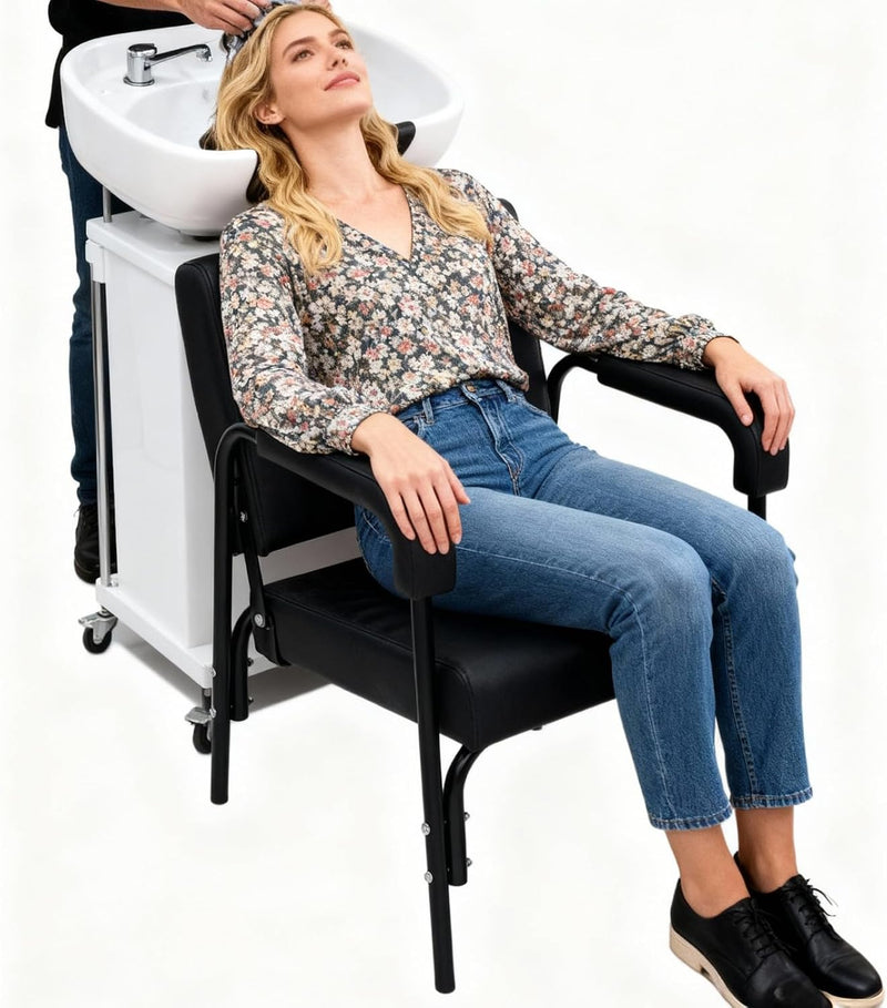 Reclining Shampoo Chair (Black)