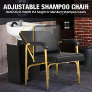 Reclining Shampoo Chair (Gold)
