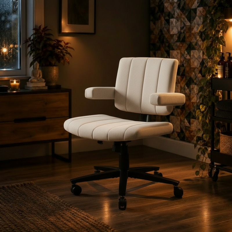 Criss Cross Studio Chair - Plush (White)
